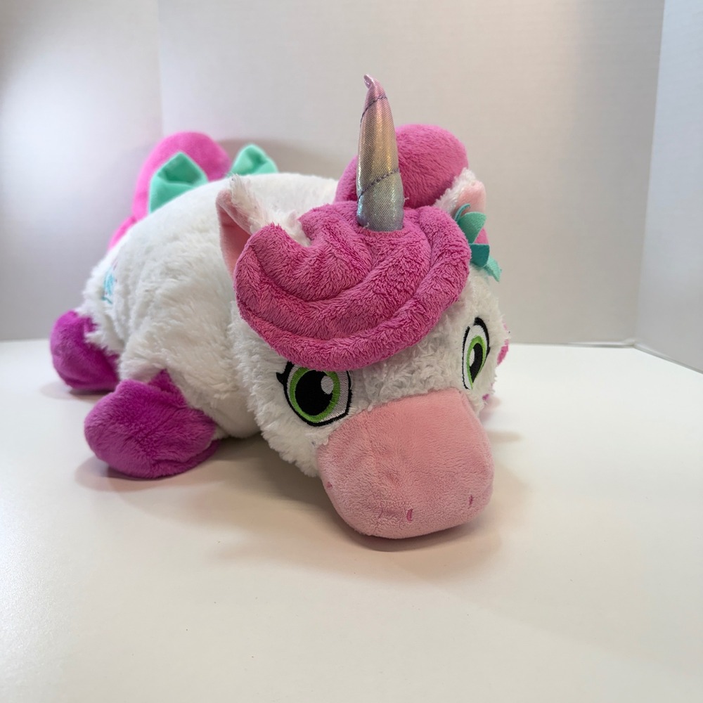 Pillow Pets Trinket Unicorn Nella The Princess Knight White Pink